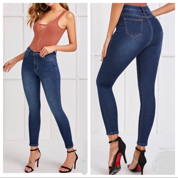 SHEIN | Jeans | Nwt Shein Dark Wash Pushup Skinny Jeans S | Poshmark